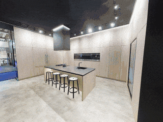 3D 360º Virtual Tours Animated GIF Fisher & Paykel exhibition