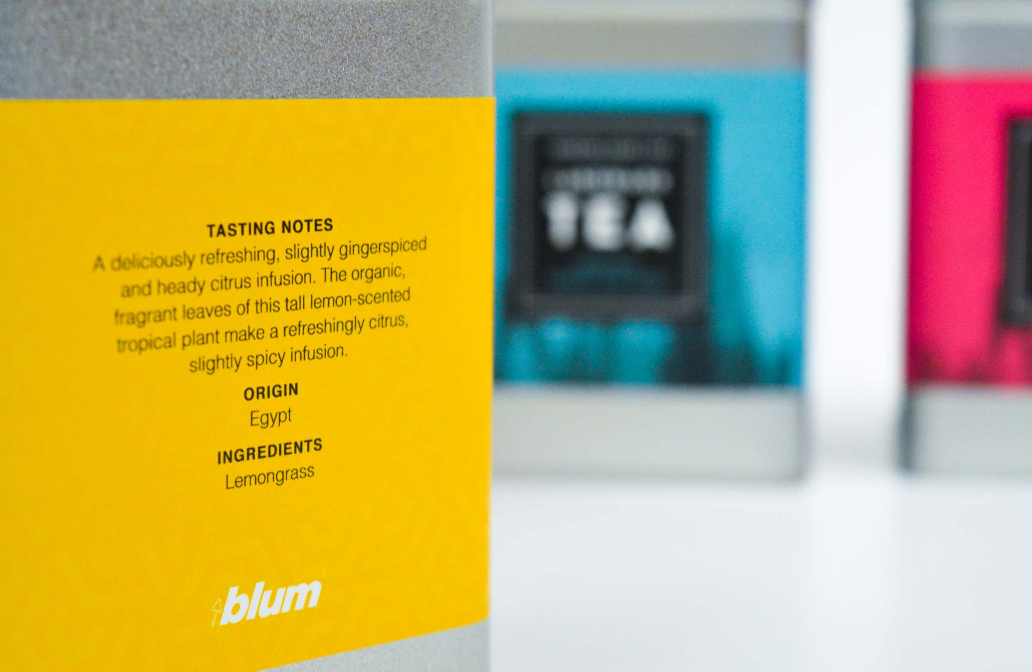 Blum | Space Tower campaign | Tea Packaging close-up | Zeke Creative